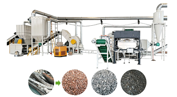 Copper Aluminum Radiator Recycling Line