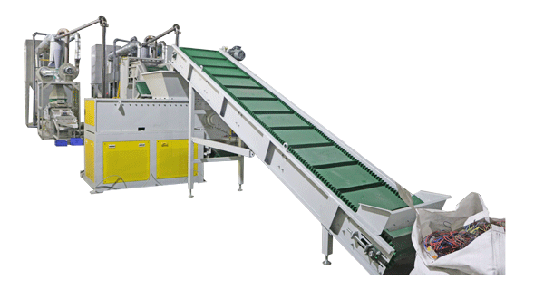 Fully automated copper wire granulation line